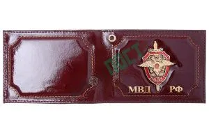 Обложка на Удостоверение МВД + значок