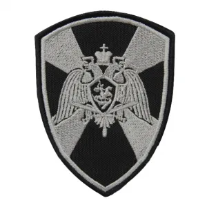 Шеврон вышитый "Росгвардия" общий черный 100*75 мм